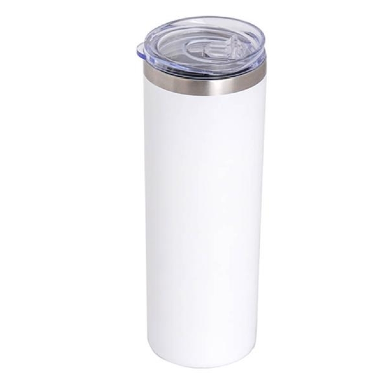 20oz Stainless Steel Straight Slimming Cup With straw 1