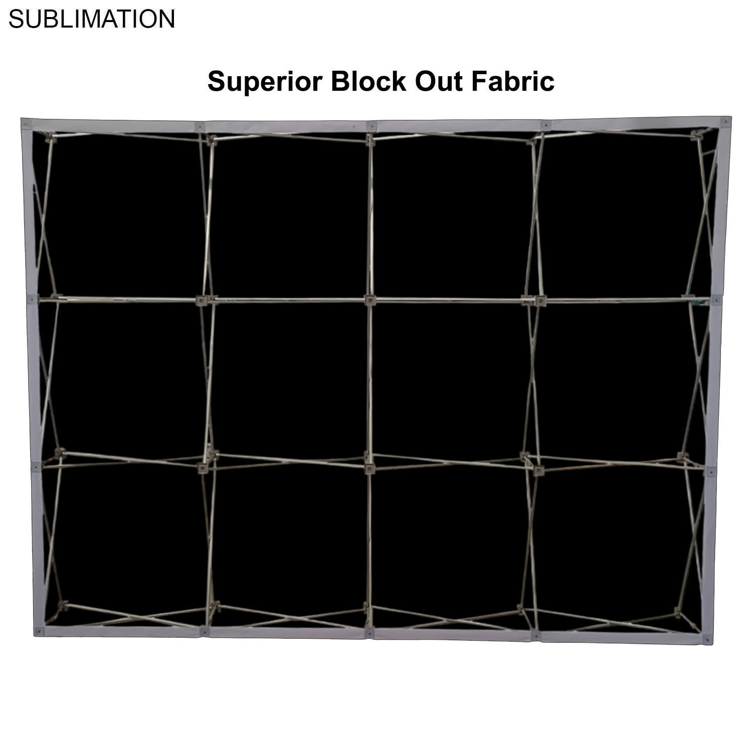 10' Straight Wall Full Height Tension Fabric Pop-up Display Kit, Superior Block Out Fabric, NO SETUP 7
