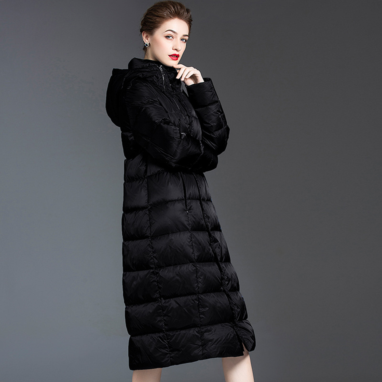 Women'S Long Jacket Duck Feather Coat 4