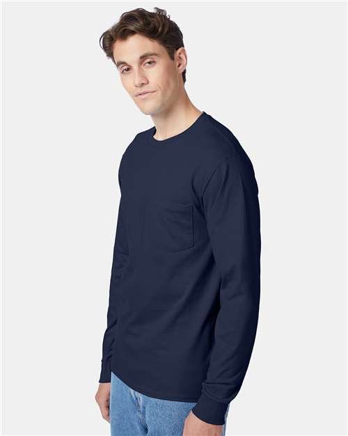 Unisex Authentic Long Sleeve Pocket T-Shirt - 5596 35