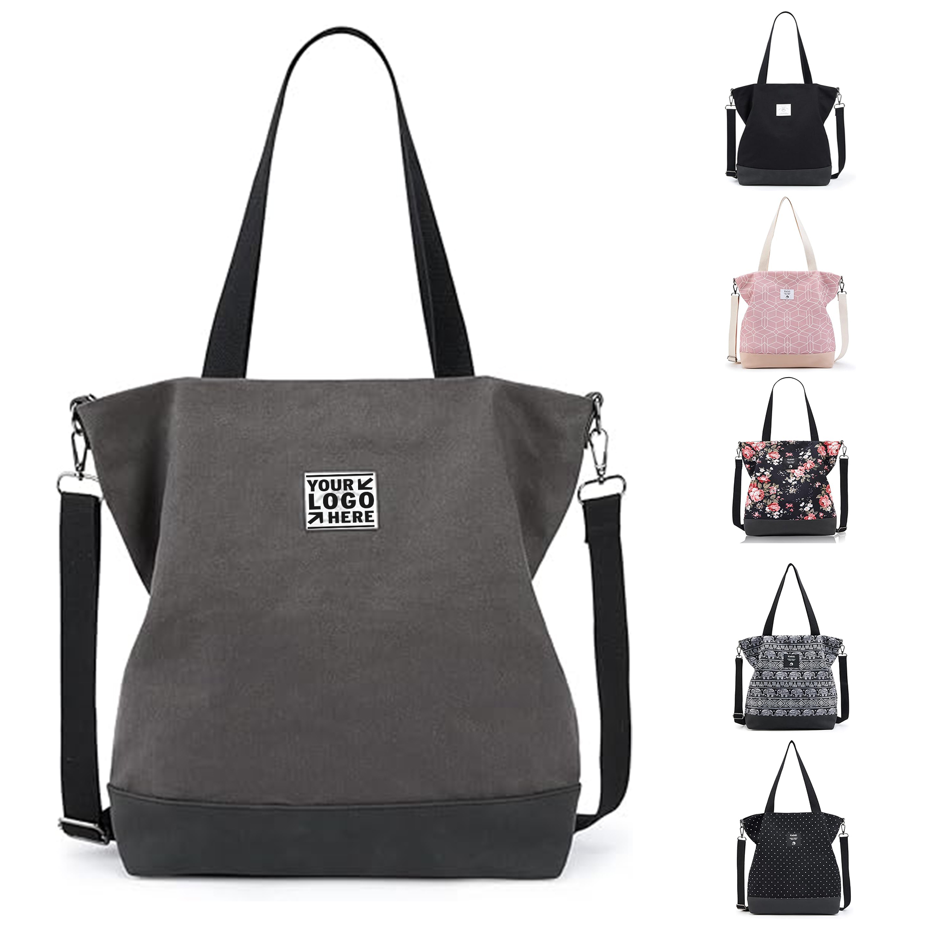 Women Tote Large Canvas Shoulder Purse Casual Work Bag Crossbody Handbag 1