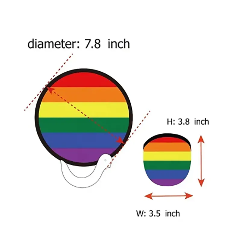 Custom round foldable frisbee fan 2
