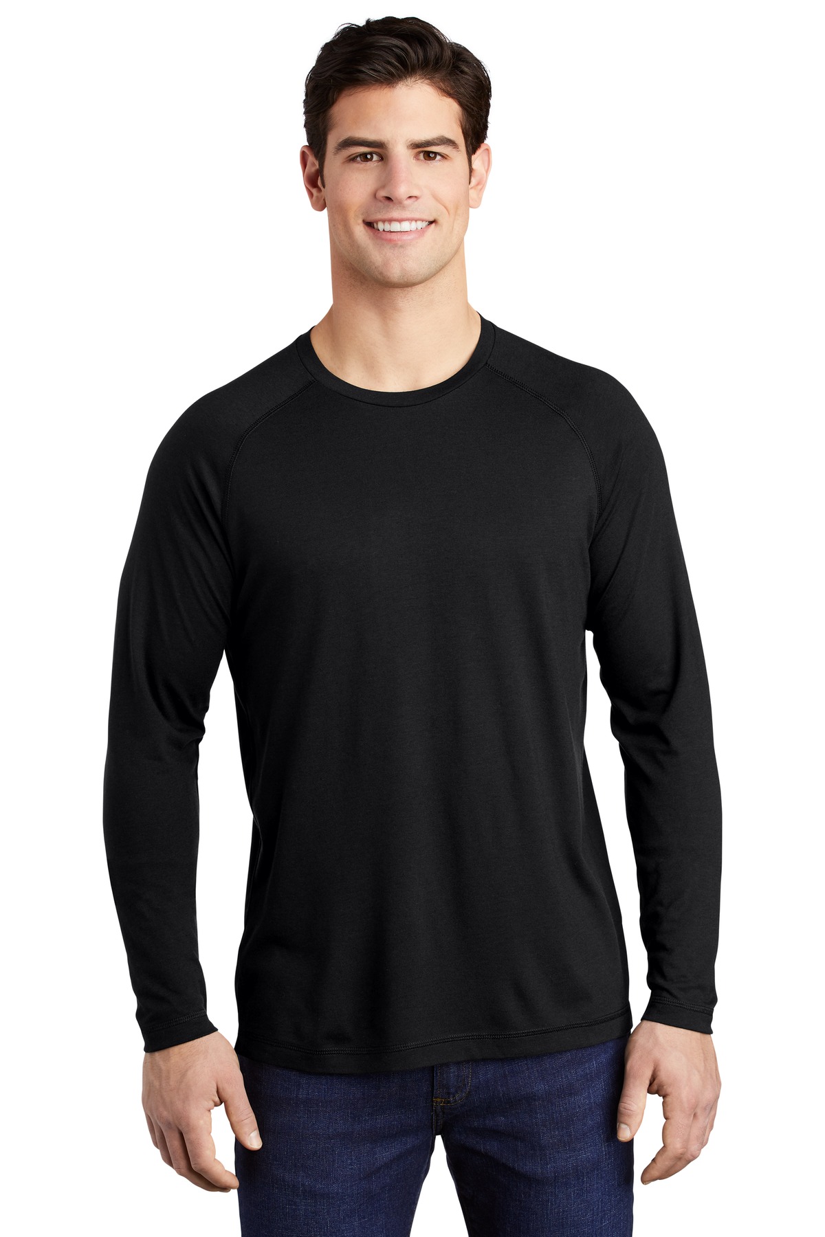 PosiCharge Long Sleeve Tri-Blend Wicking Raglan Tee