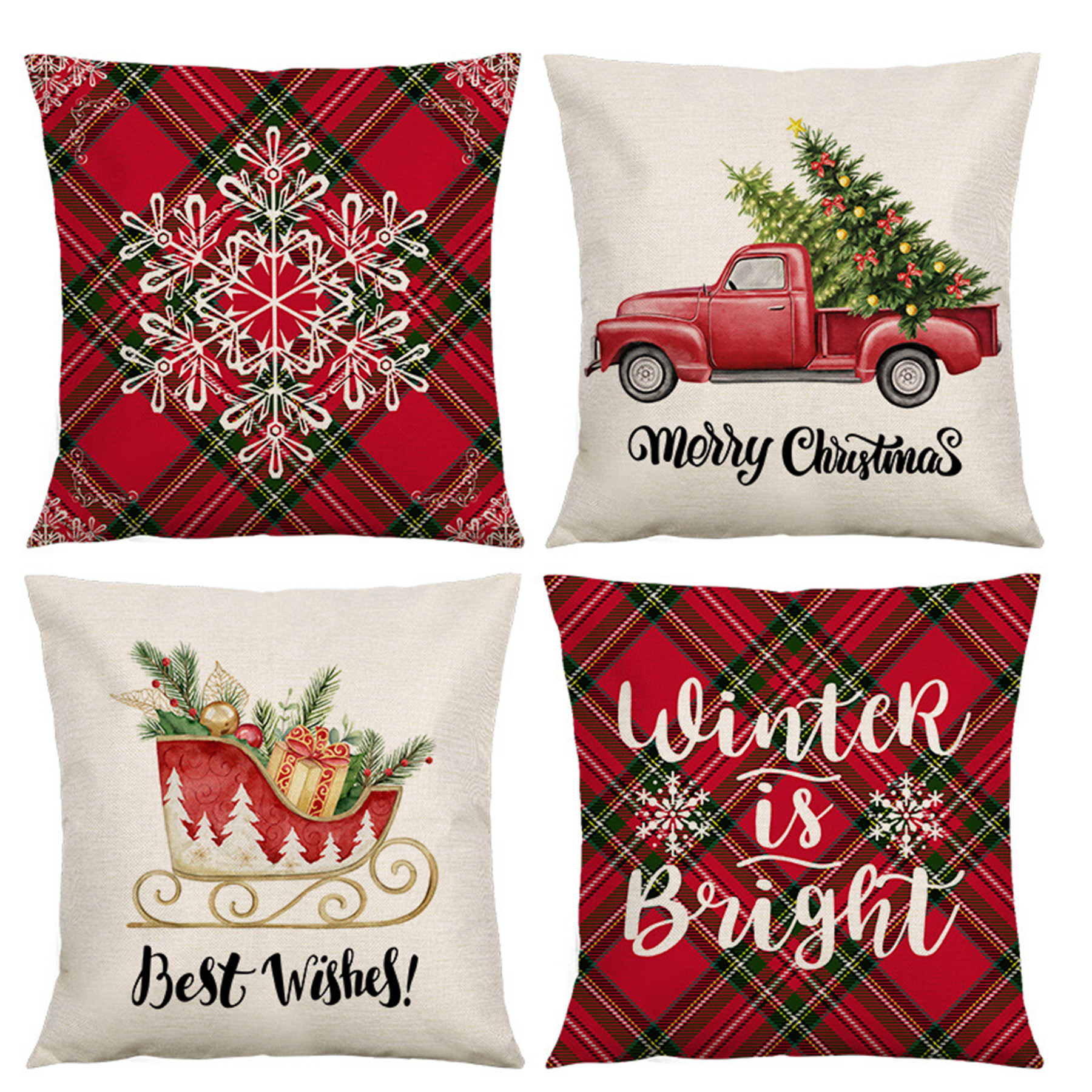 Christmas Decorations Pillow Covers 2