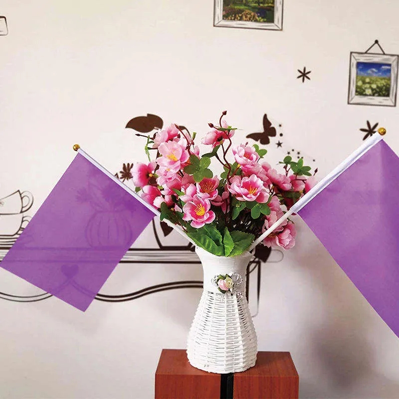 Small Stick Flags with Solid Color Mini Banners 3
