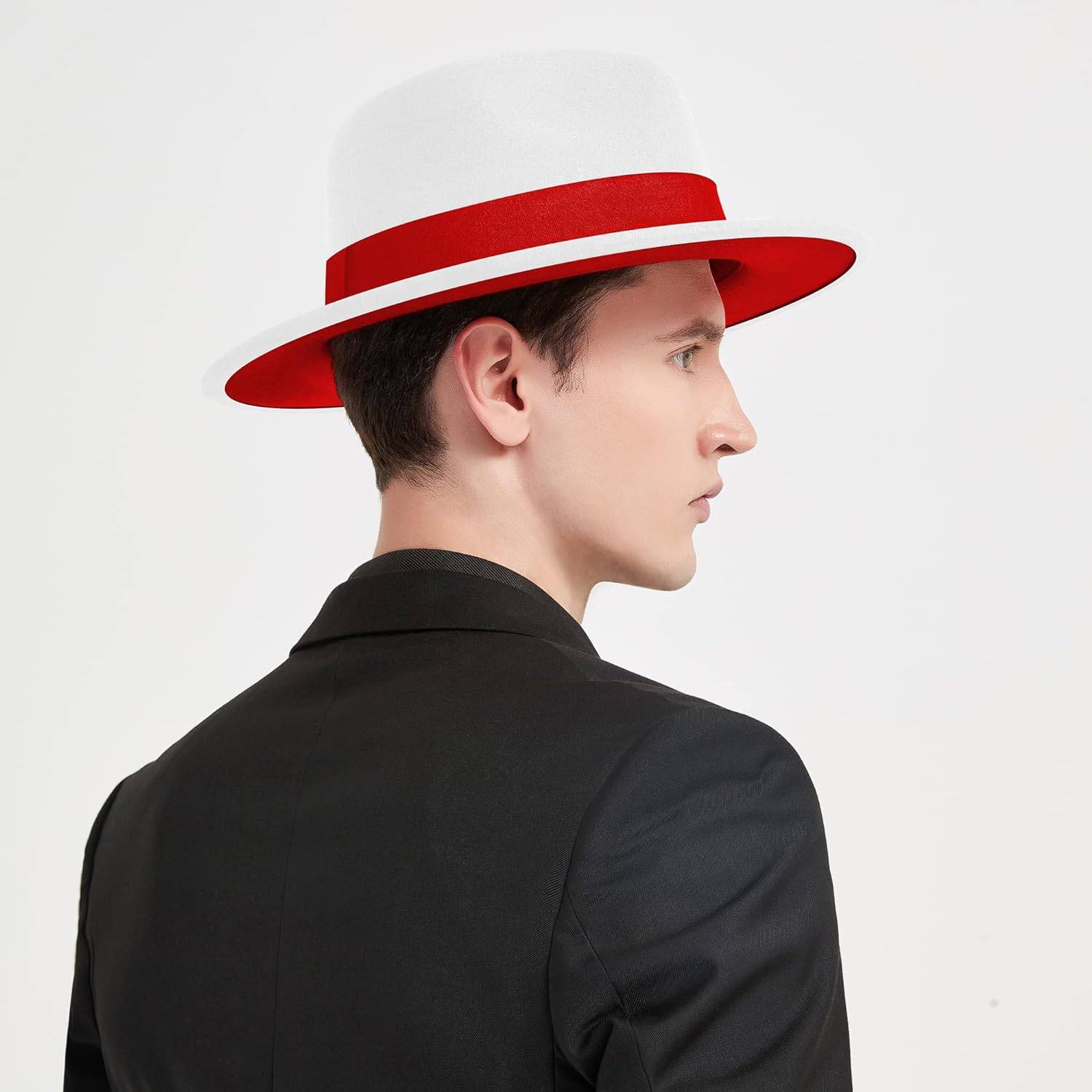 Wide Brim Fedora Hats for Women Men 8