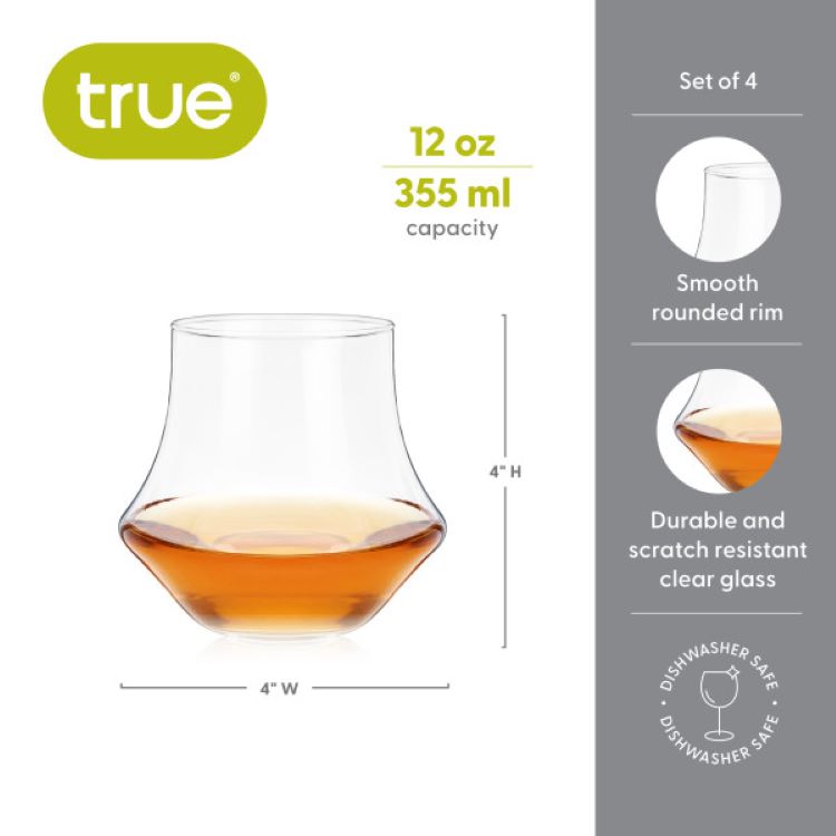 True® Whiskey Glass, set of 4 7