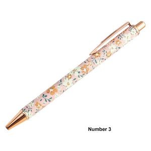 Metal Ballpoint Pen With Flower Pattern 6
