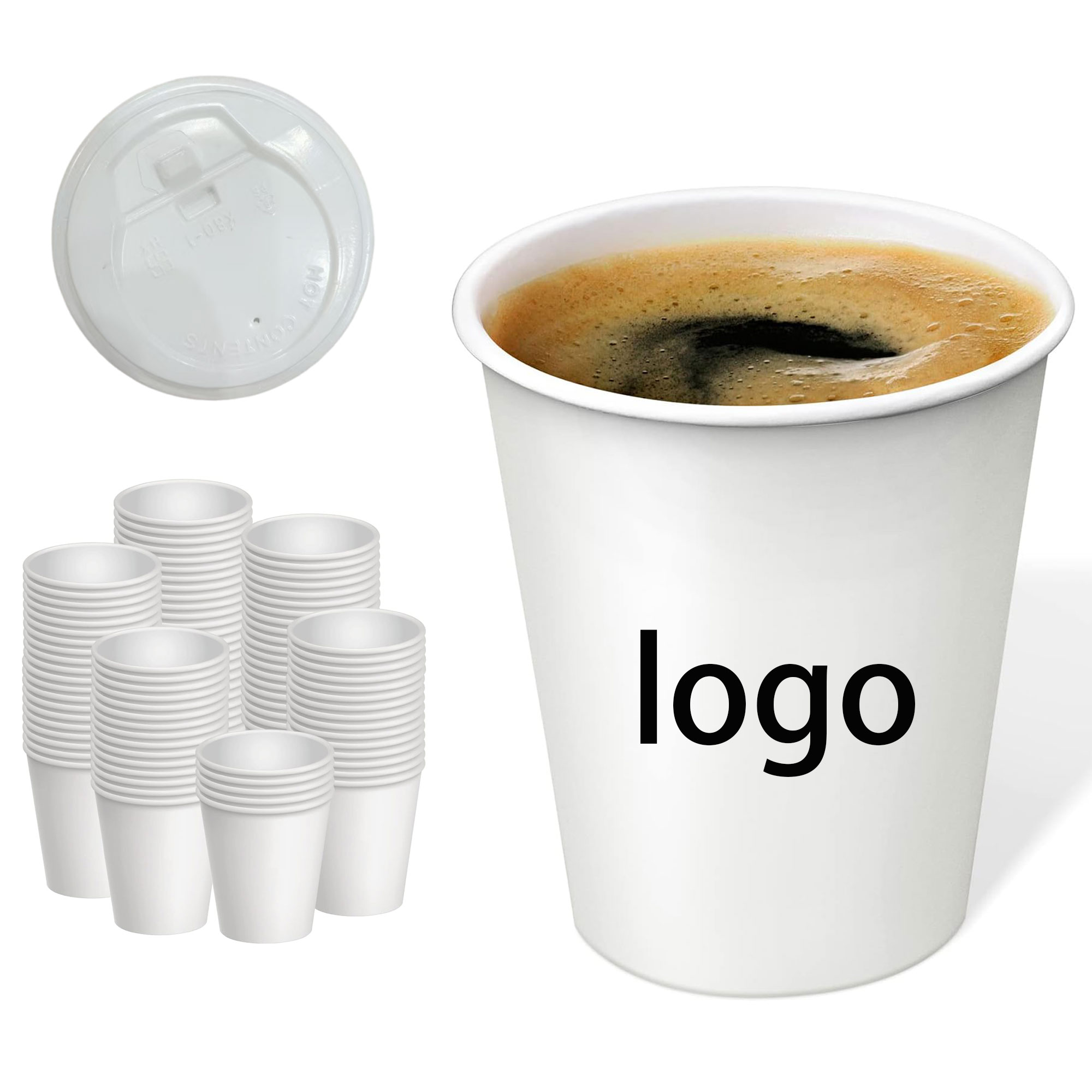 12OZ Disposable Cup With Lid 2