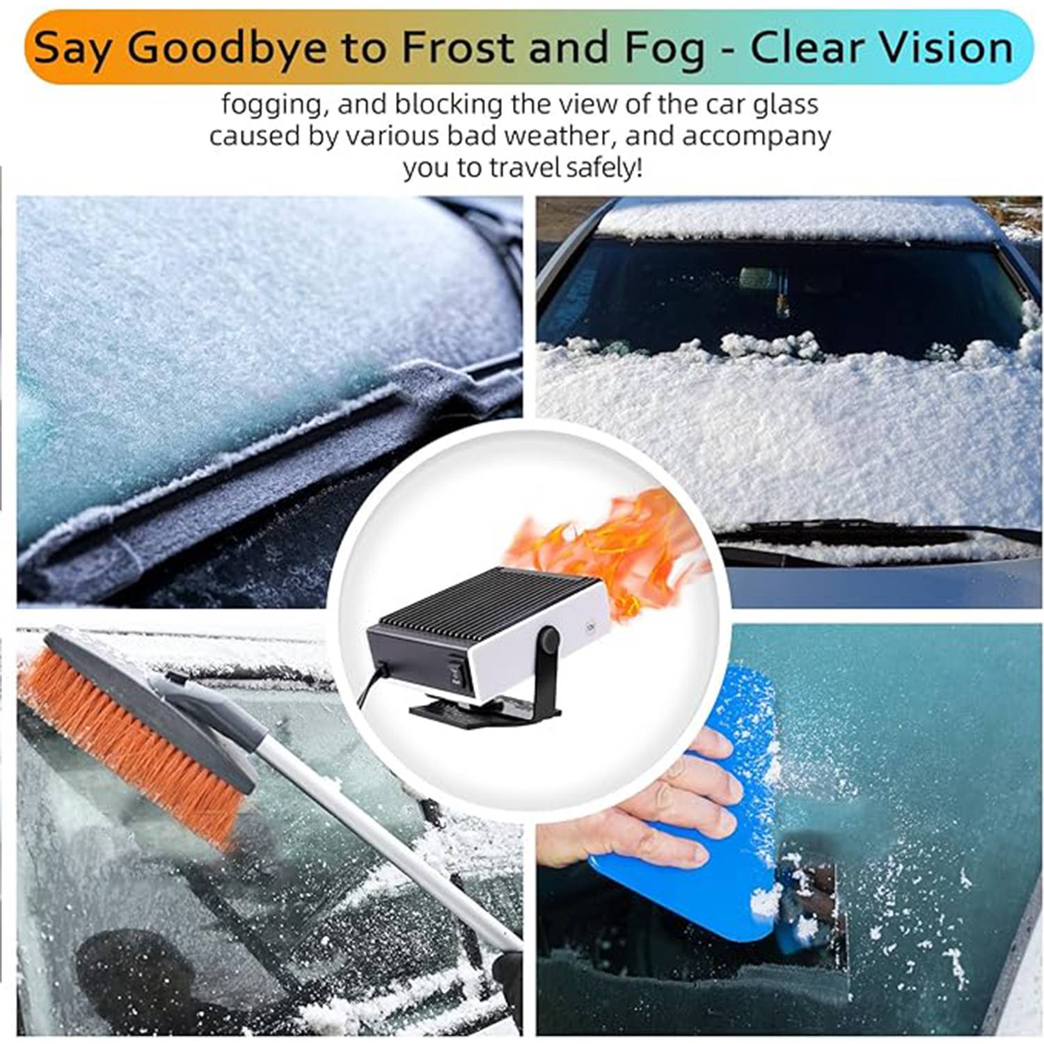 Portable Car Heater Fast Demisting Defroster 9