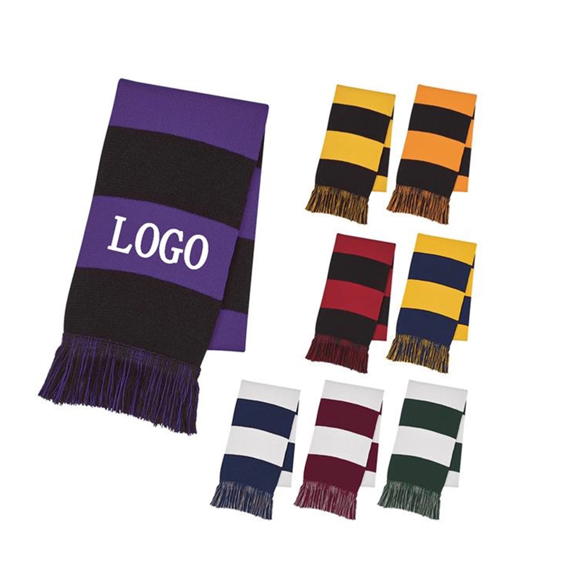 Winter Knit Scarf With Fringe