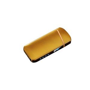 Exquisite Gold Break Shaped Dual E Arc Lighter With Phoenix Mark 17