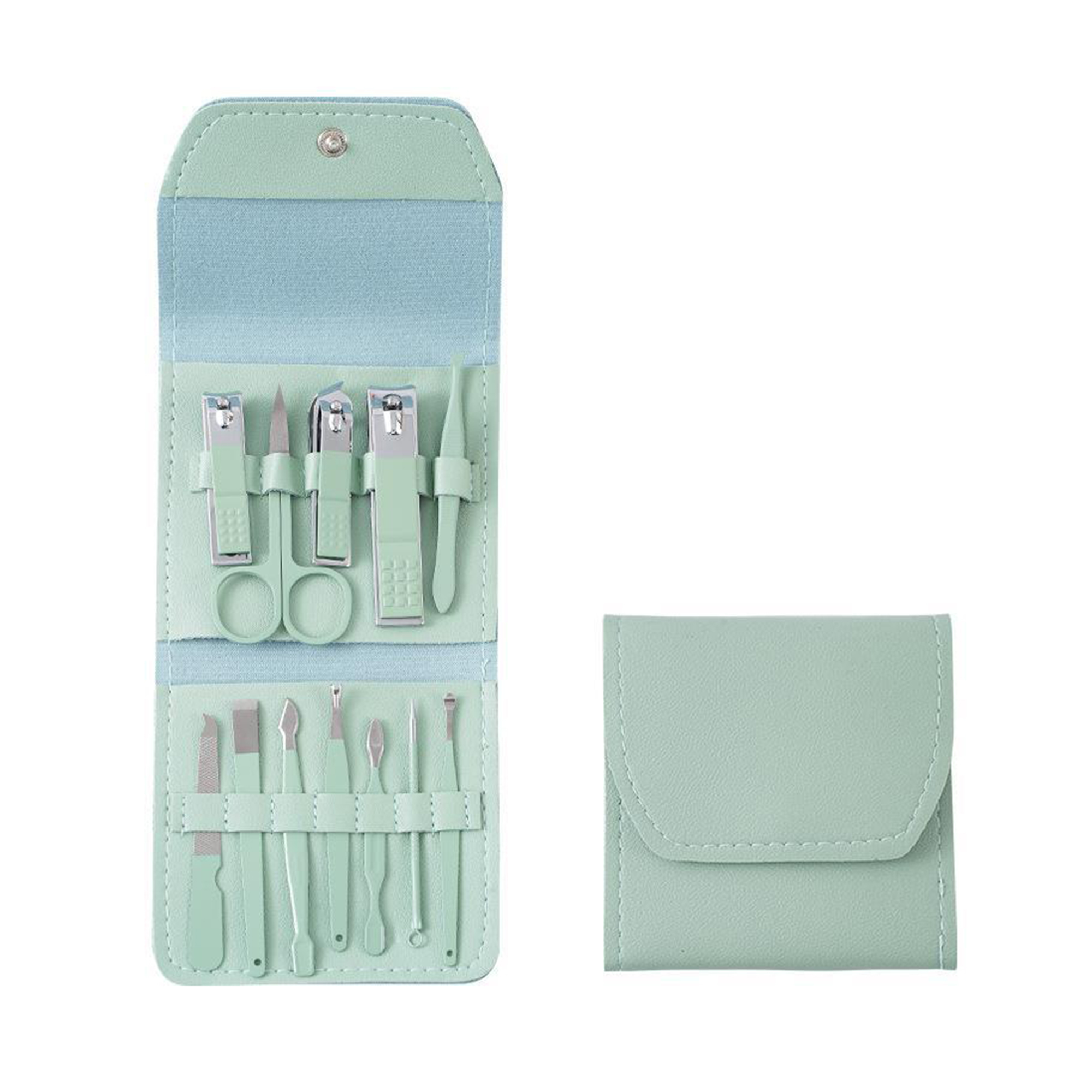Stainless Steel Manicure Set 12 Piece Grooming Kit 5