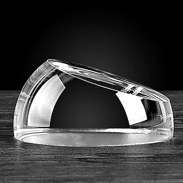 Slant Top Crystal Glass Dome Paperweight 5
