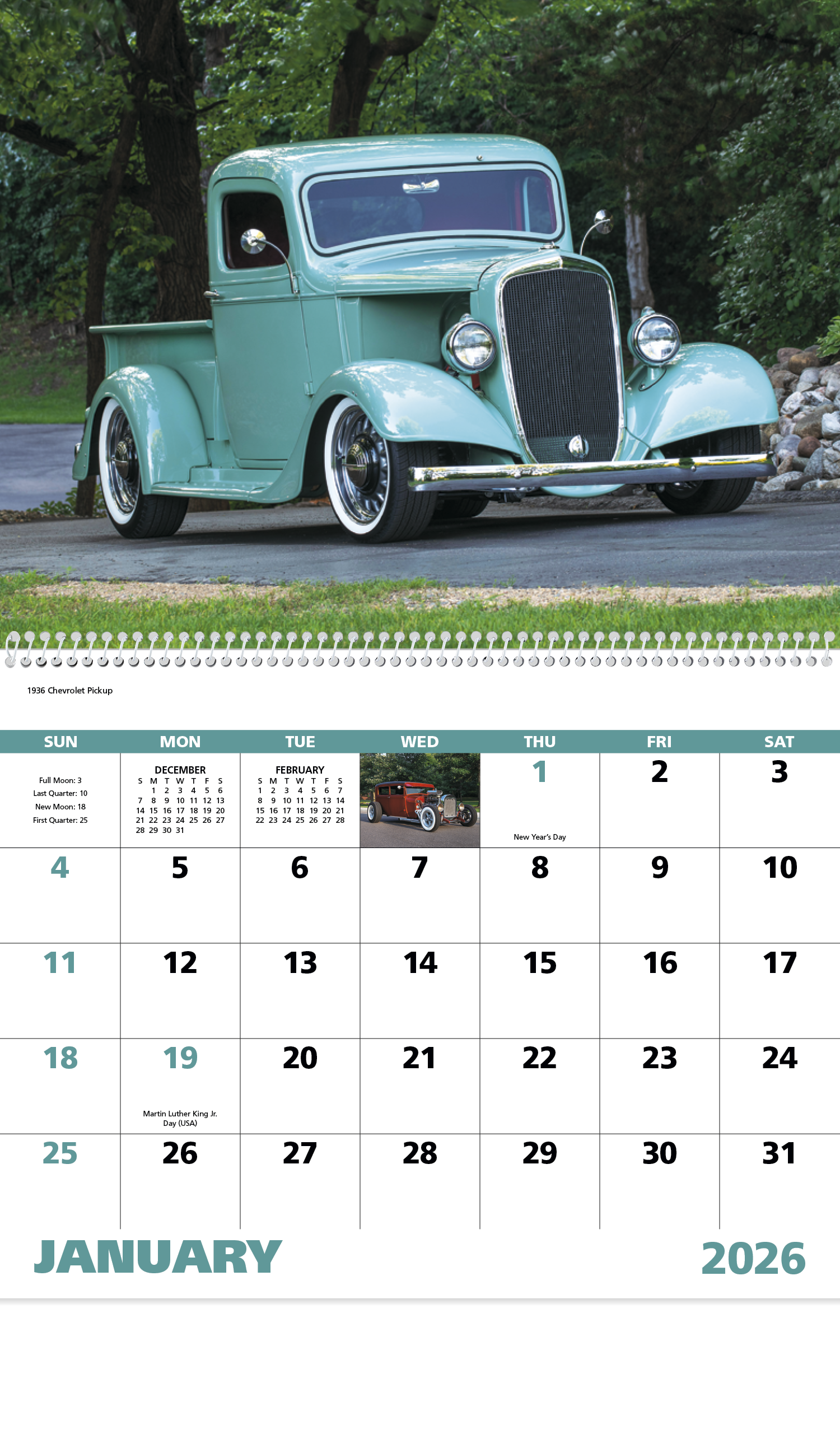 Good Value™ Street Rods - Spiral Calendar 47