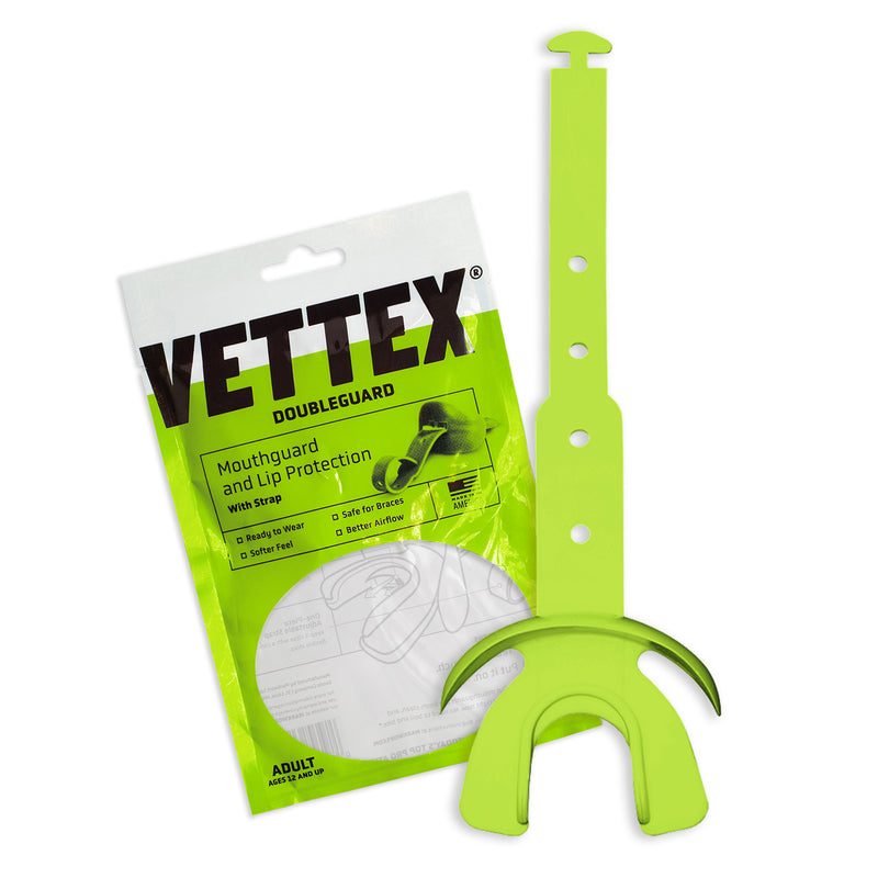 Vettex Football Doubleguard Mouthguard Breathable Doubleguard with Lip Protection and Strap - Adult 4