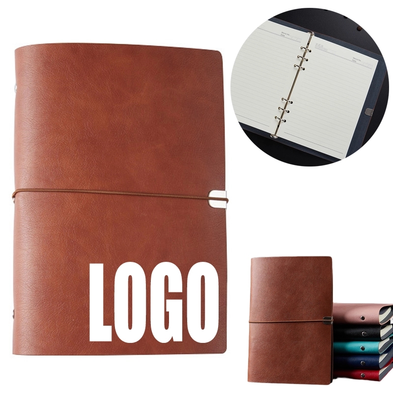 PU Leather A5 Business Travel Journal Binder Notebook 1