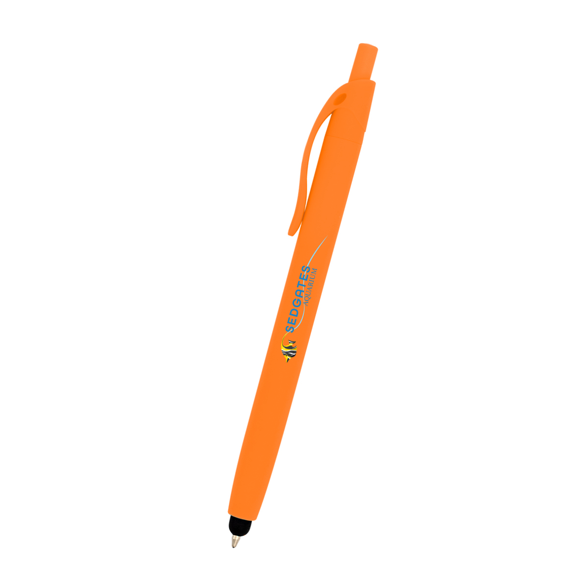 Zinnia Rubberized Pen With Stylus 23