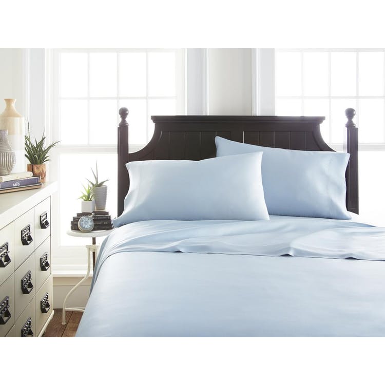 Bamboo Bed Sheet Sets - Light Blue California King 4 Piece 1
