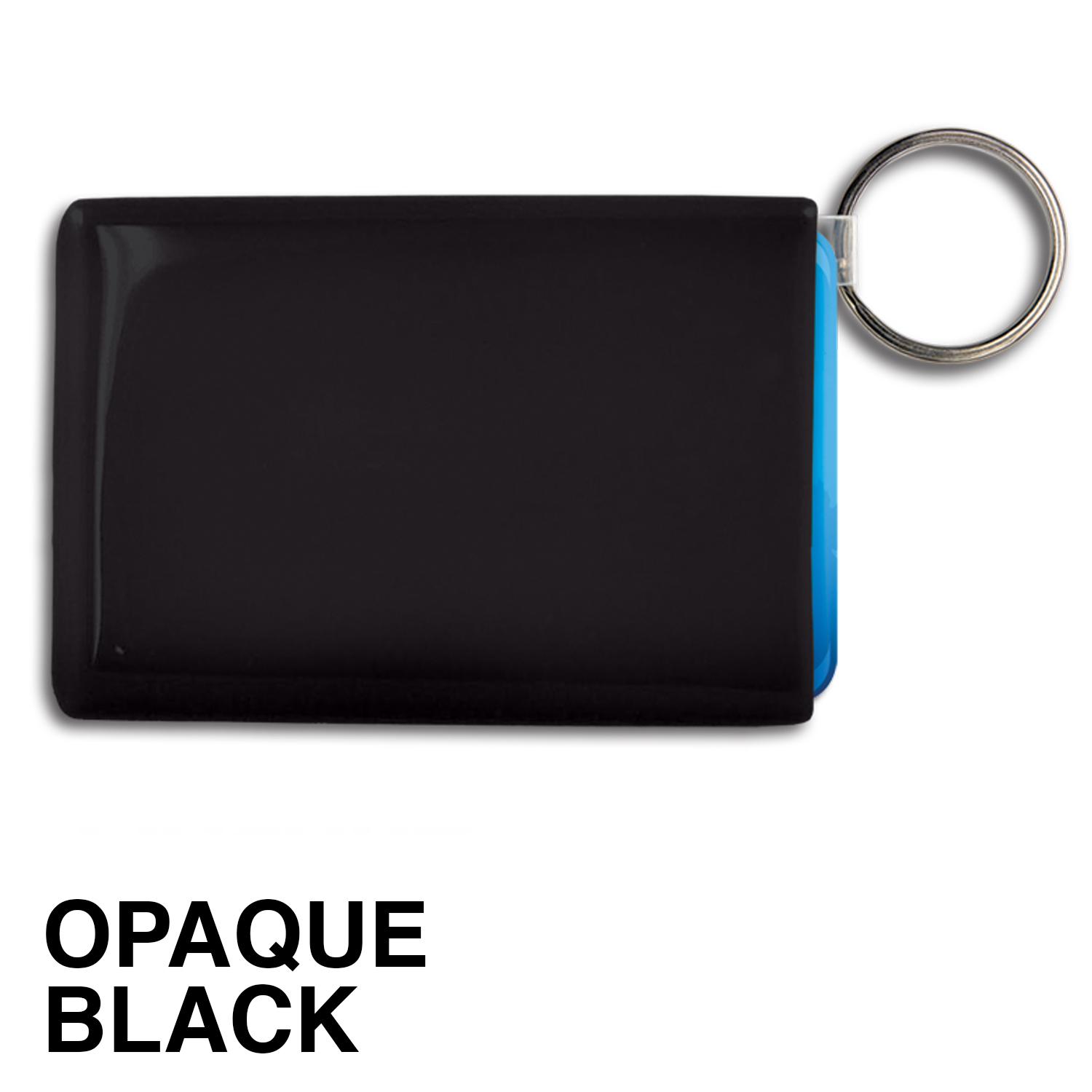 Rectangle Card Holder w/Key Ring - Spot Color 2