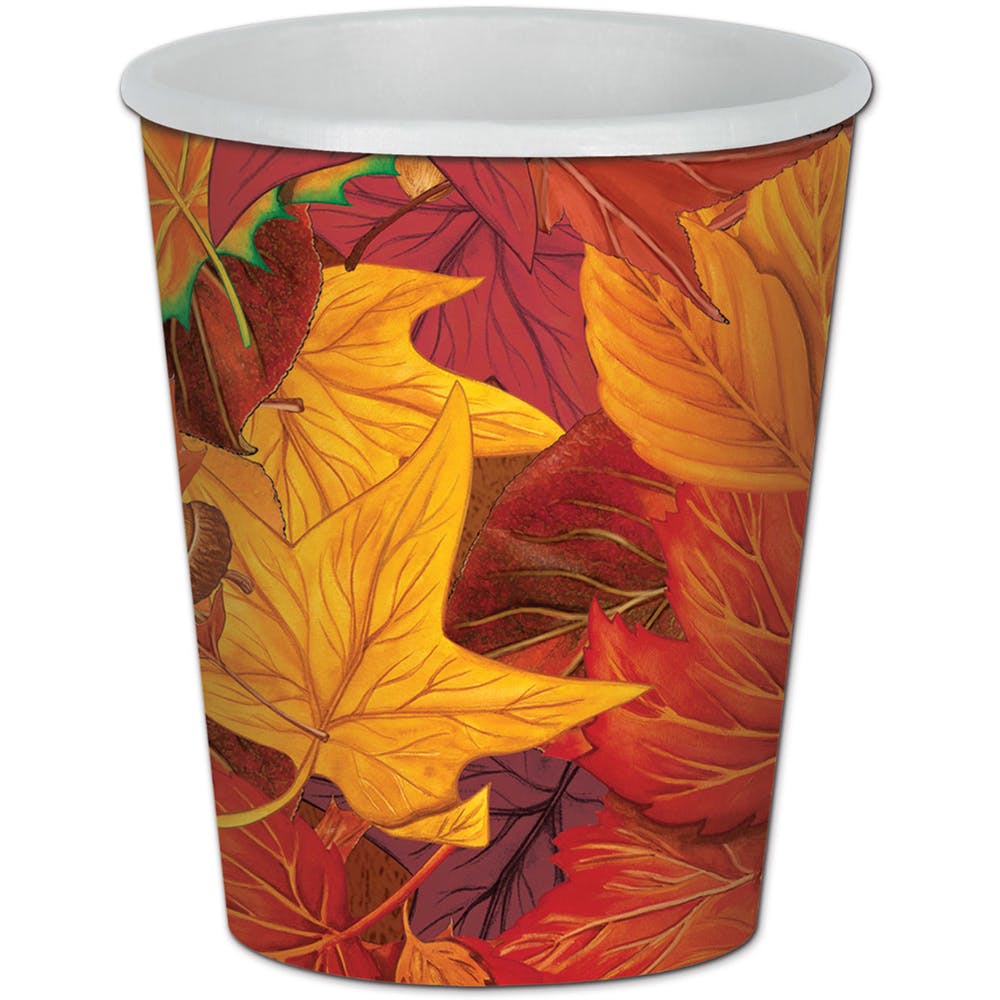 Fall Leaf Cups - 9 oz 8 Pack 2