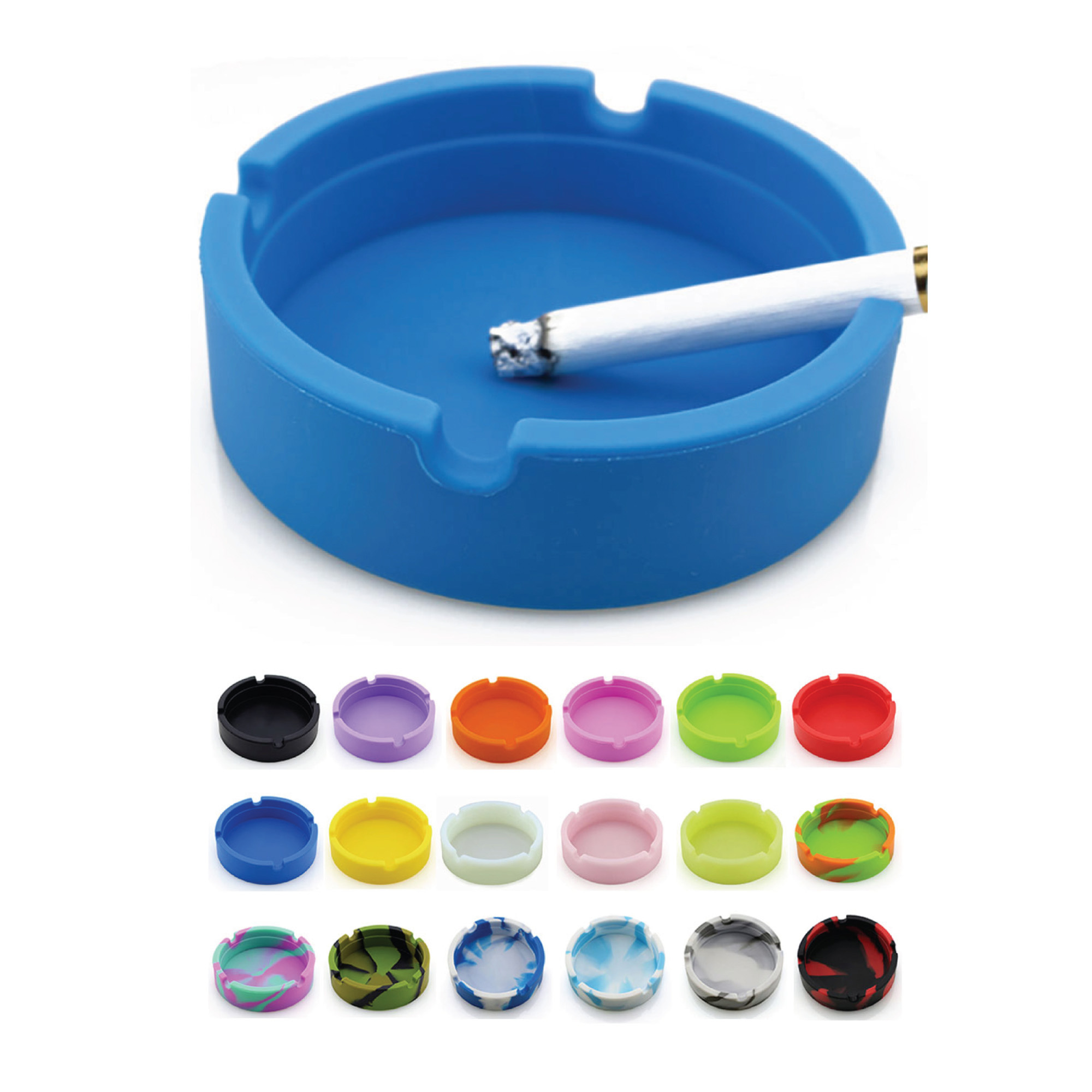 Silicone Ashtray Round Customize 2