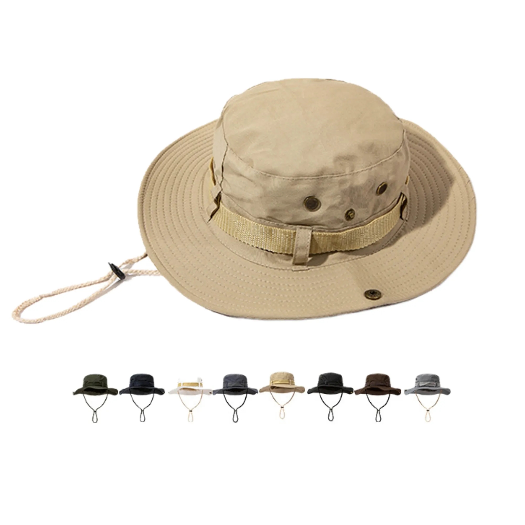Custom Logo Fishing Sun Boonie Hat Outdoor Hunting Cap 4