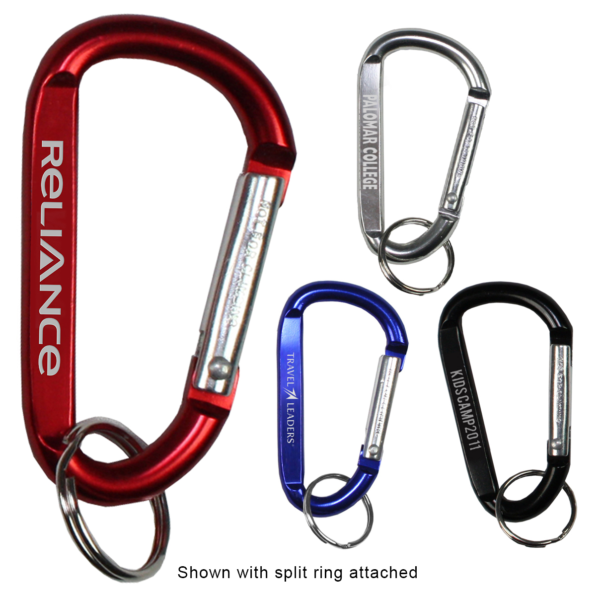 "Cara M" Medium Size Carabiner Keyholder with Split Ring Attachment 14