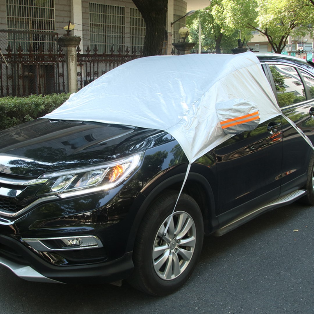 Reflective cloth cover for snow cover at night 4