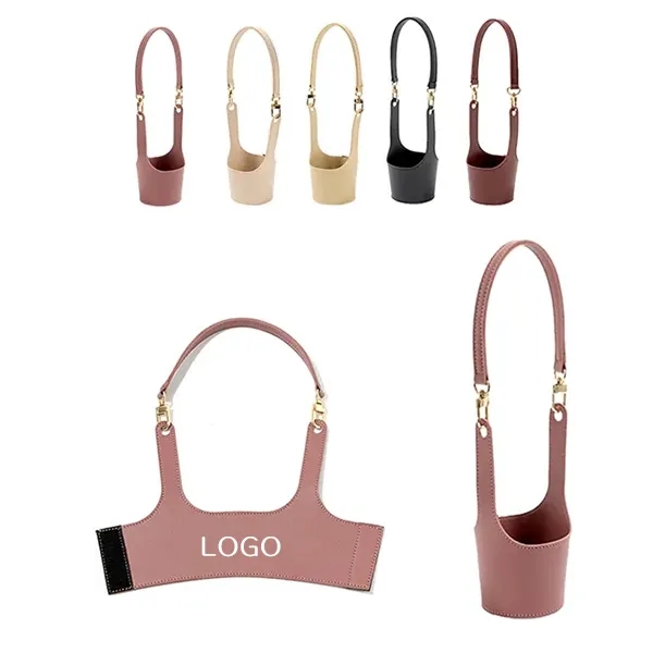 Adjustable PU Leather Cup Carrier 4