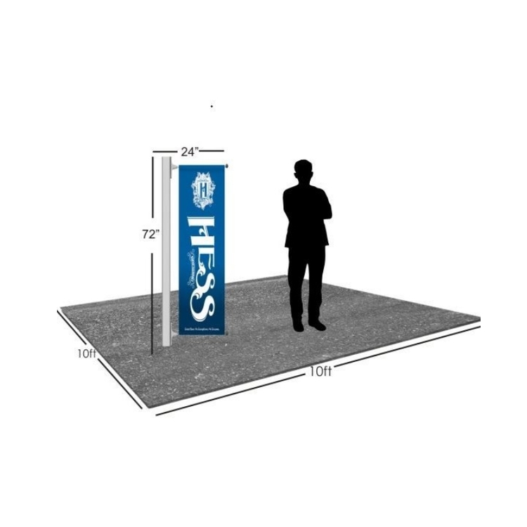 Boulevard light pole Banner Kit - Single-Sided, Premium Film - 24"W x 72"H 3