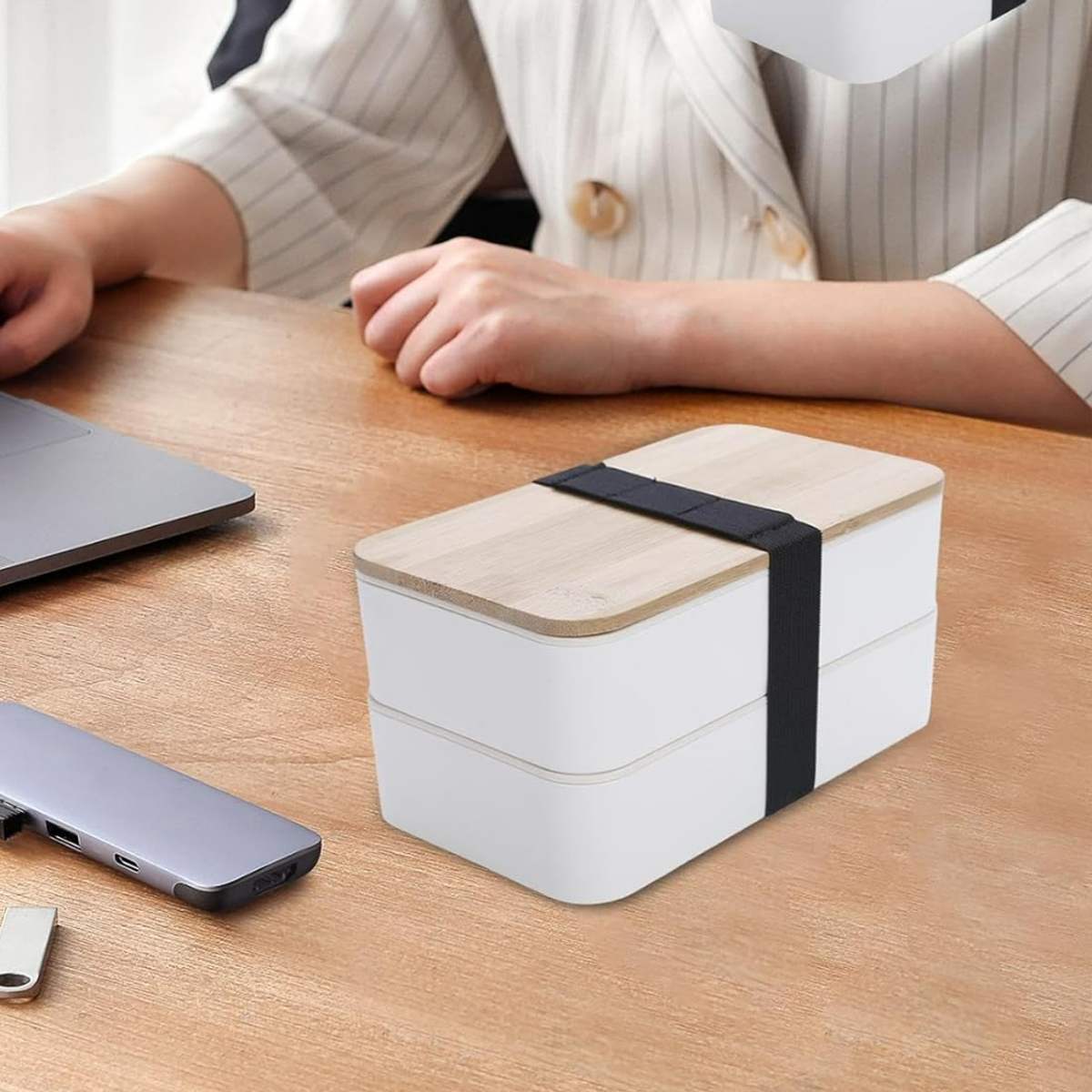 Eco-Friendly Bamboo Lid Bento Box Lunch Container 1