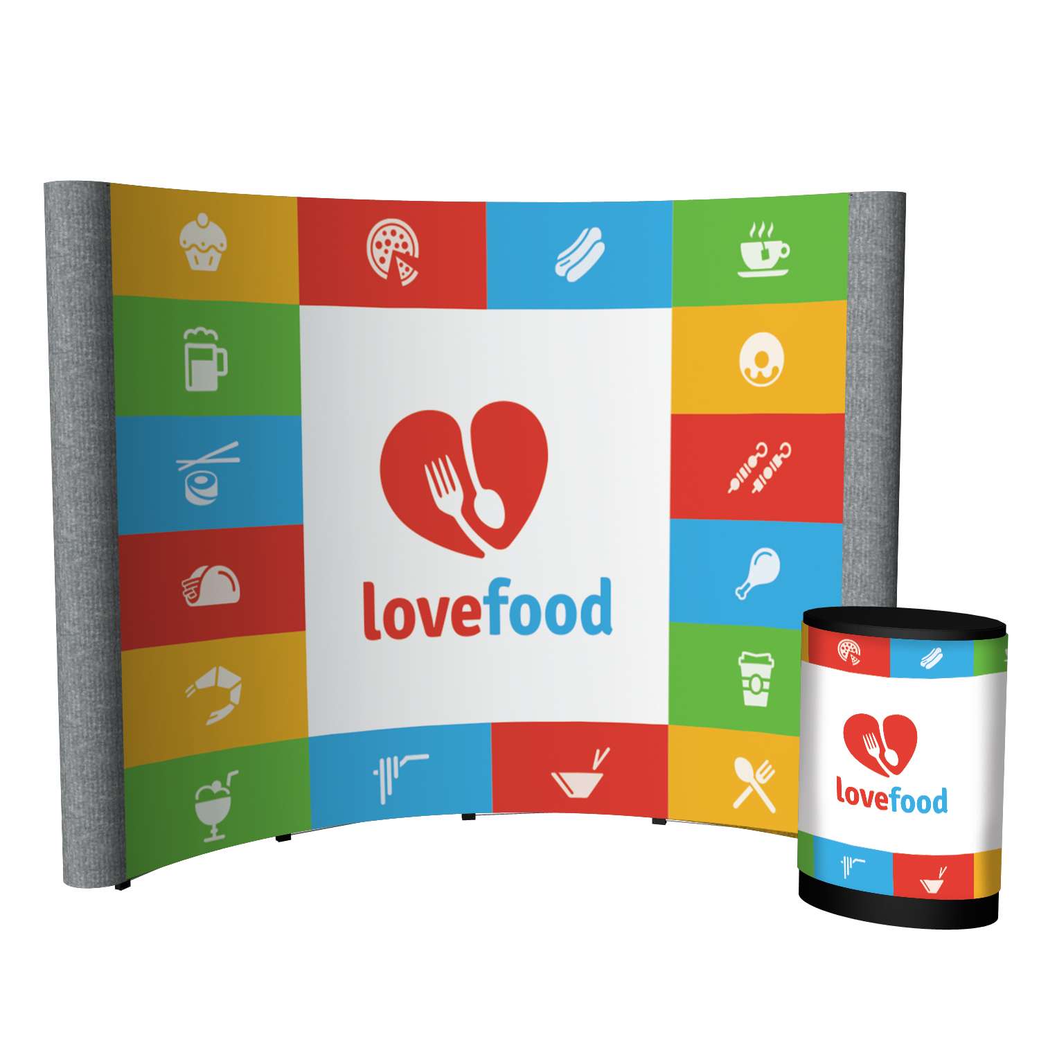 10' Echo Pop-Up Display Kit (Mural with Fabric Ends)