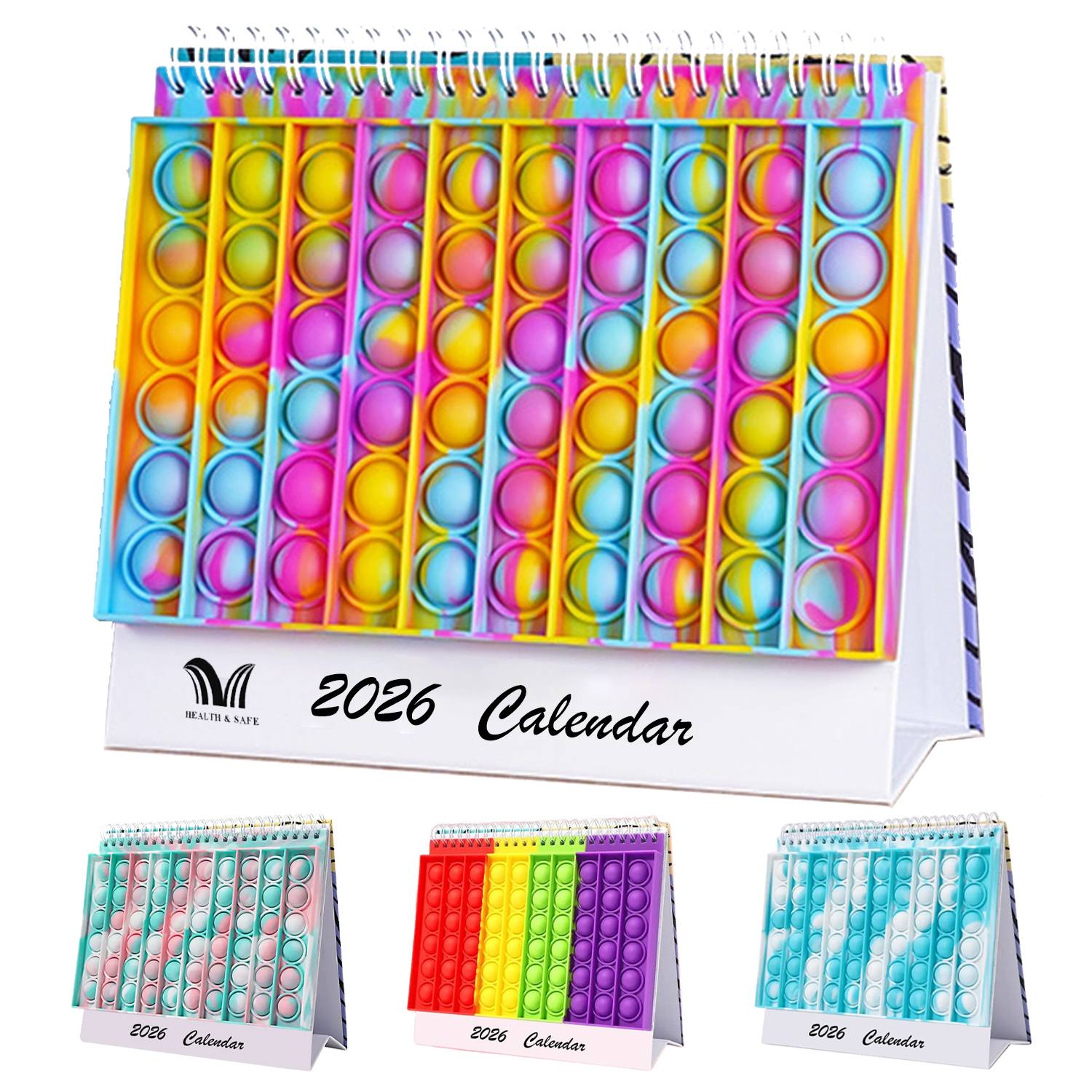 2026 Desk Calendar Pop Fidget Sillicon