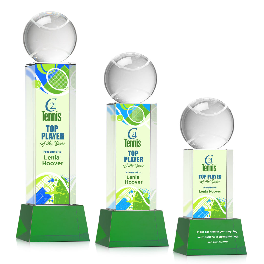 Tennis Ball VividPrint™ Award on Belcroft - Green