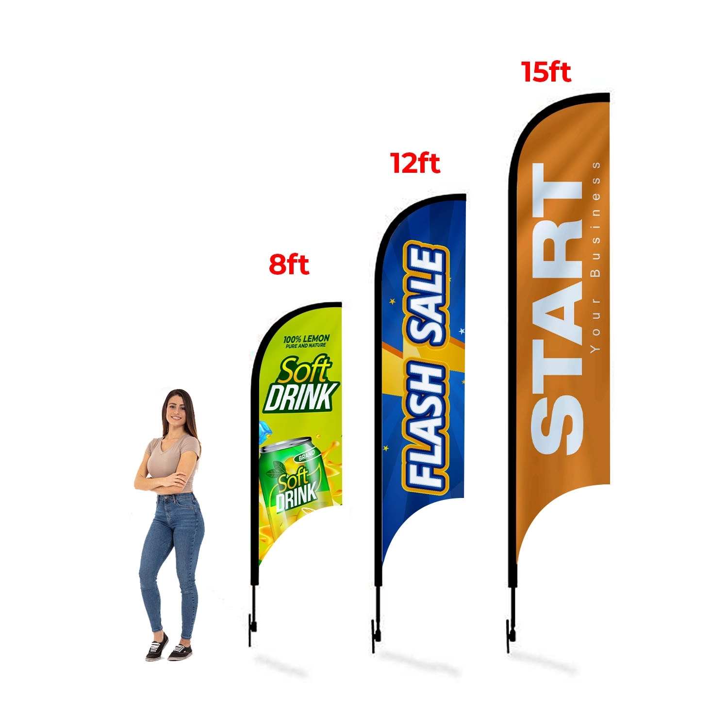 12' Feathered Flag Replacement 4