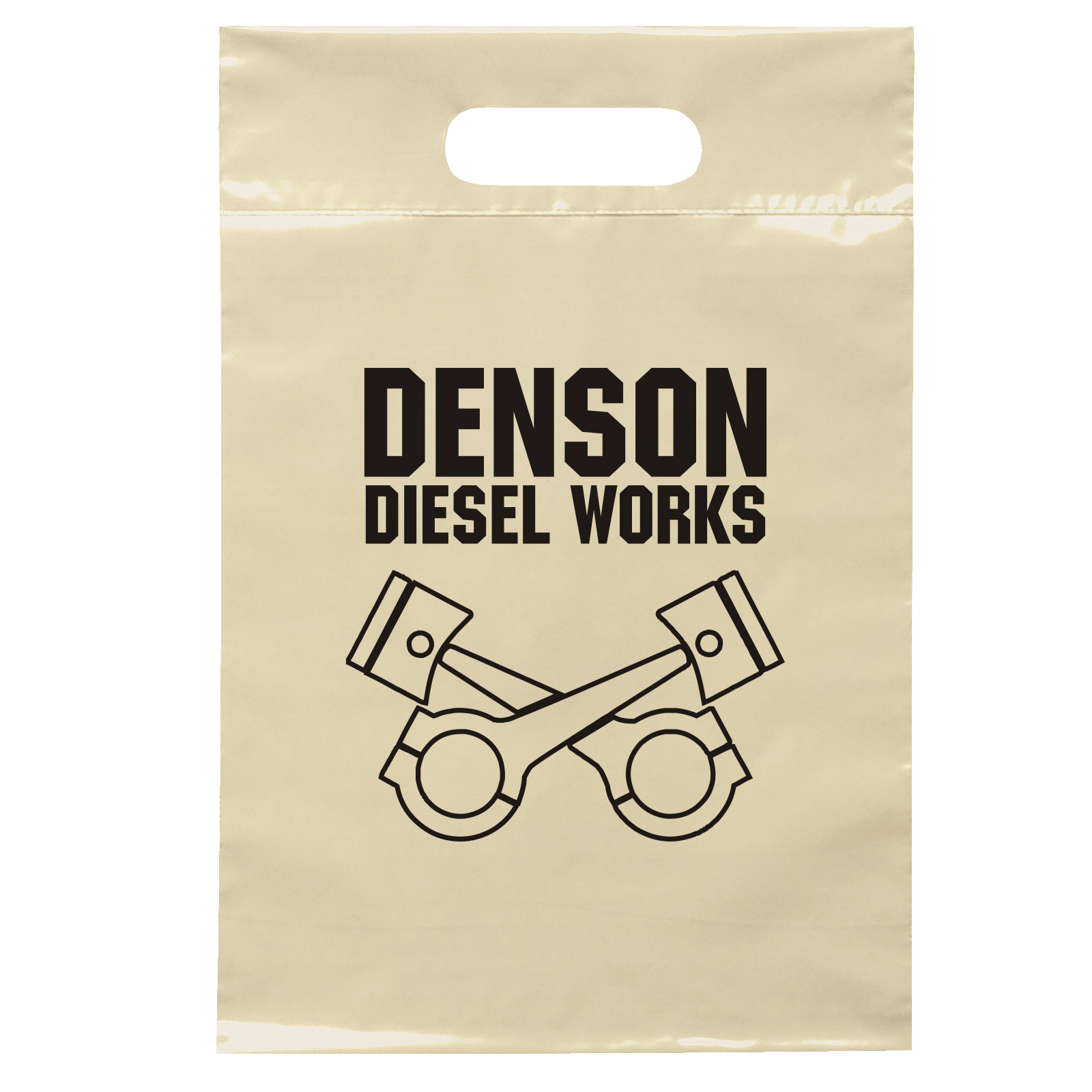 Die Cut Handle Bag - 9 1/2W x 14H - Flexo Ink Print 6