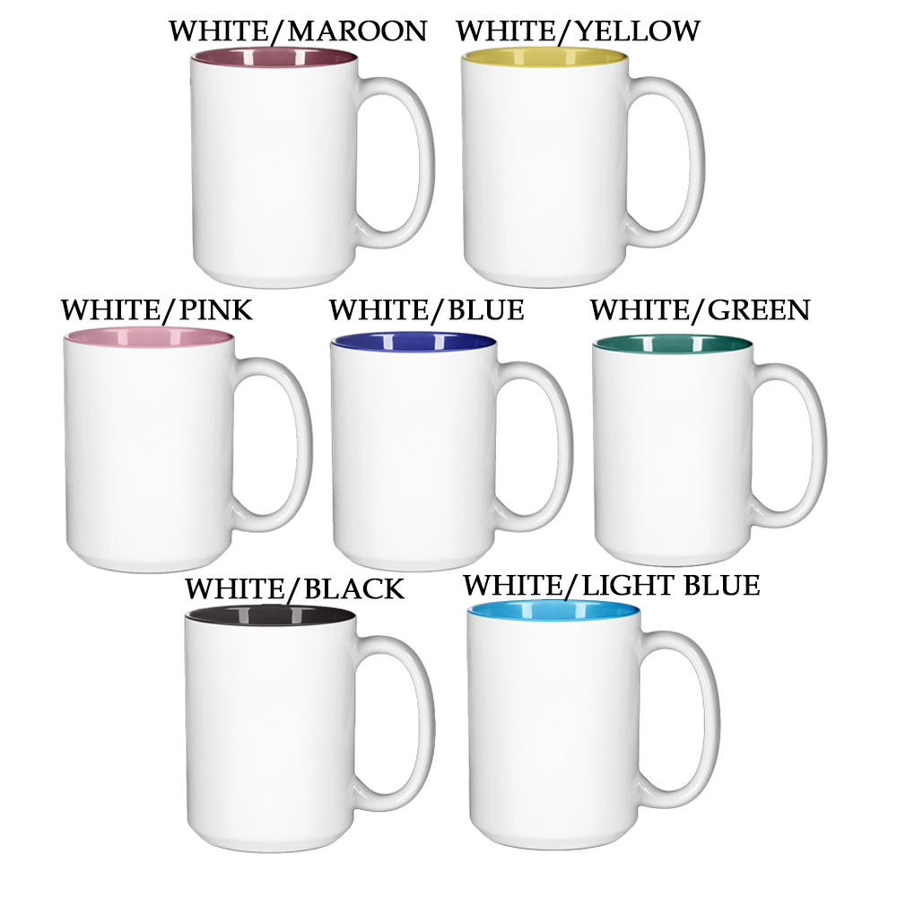 2-Tone 15oz Full Color Sublimation Ceramic Mug 3