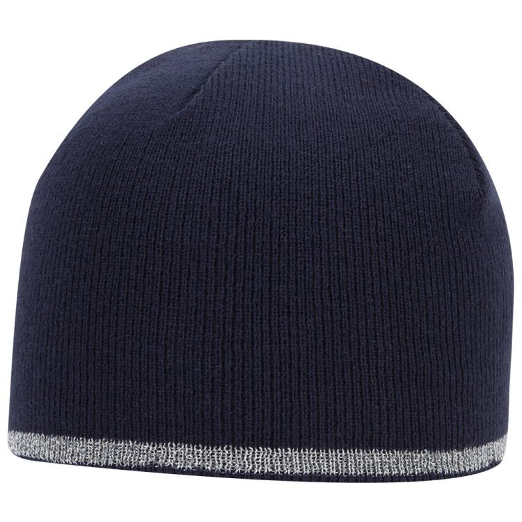 OTTO CAP 9" Classic Knit Beanie w/ Reflective Stripe 10