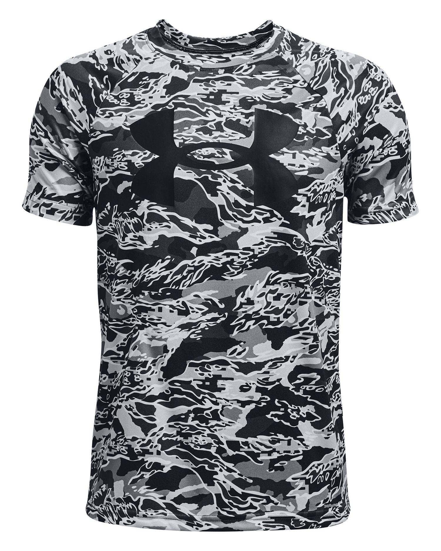 UA Tech Big Logo Printed Boys' Short Sleeve 25