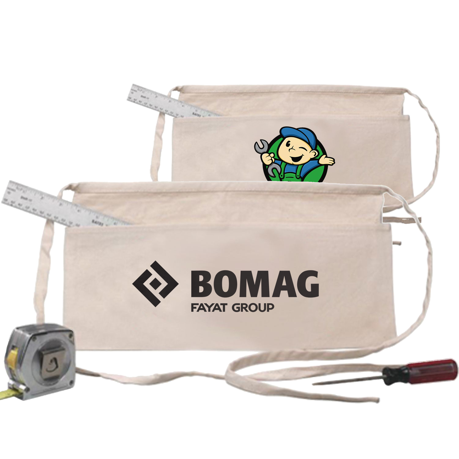 Utility Waist Apron w/ Custom Imprint & Two Front Pockets 2