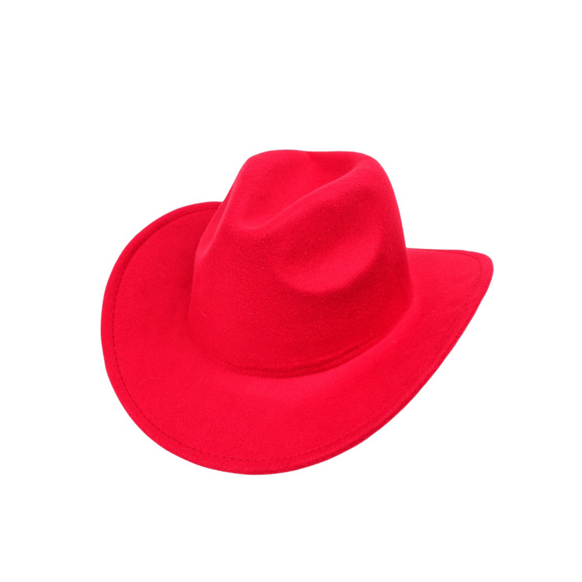 Polyester Felt Western Cowboy Hat Vintage Jazz Style 15