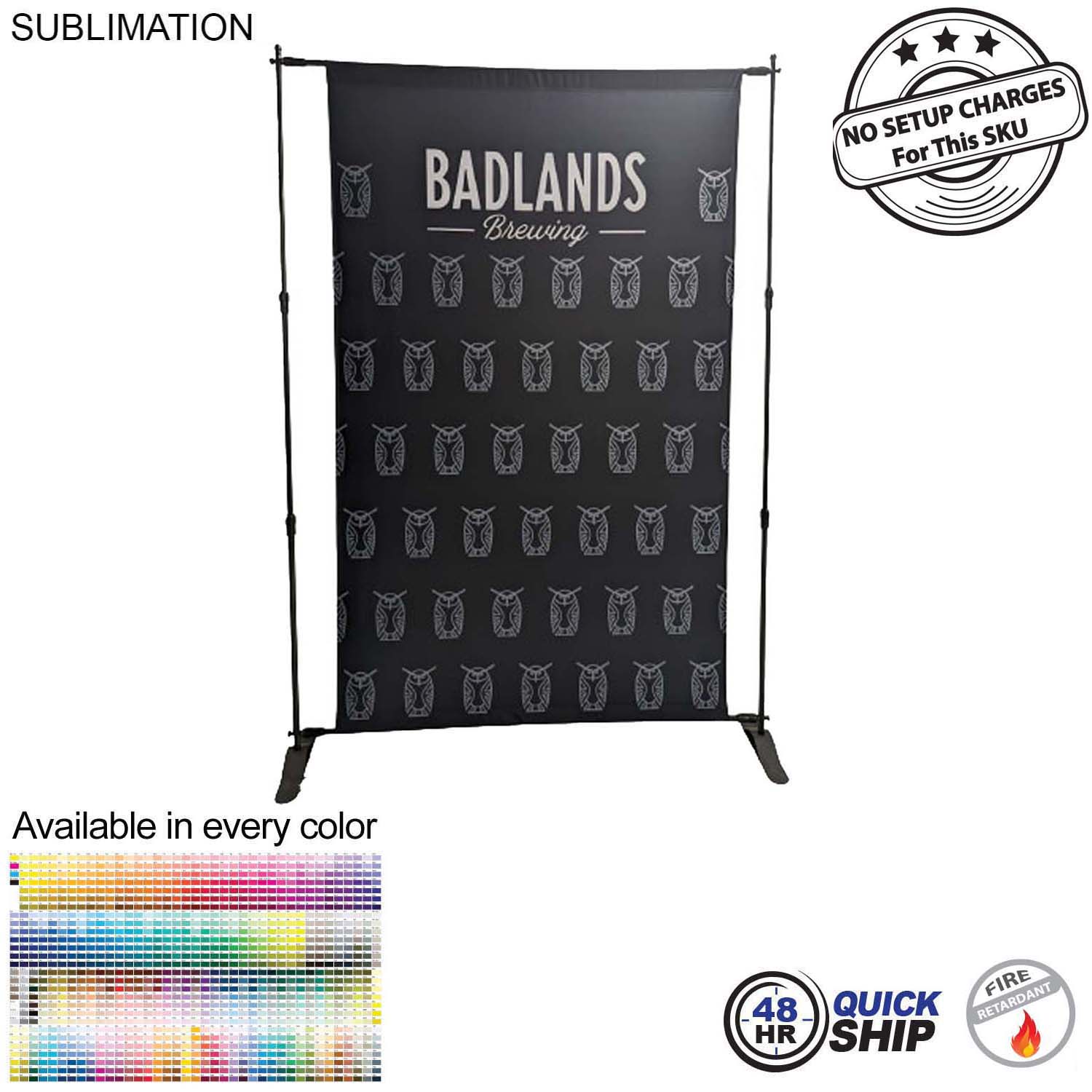 48hr Quick Ship - 5' Exhibitor Expanding Display Kit, Media Wall, Backdrop, with Full Color Graphics 2