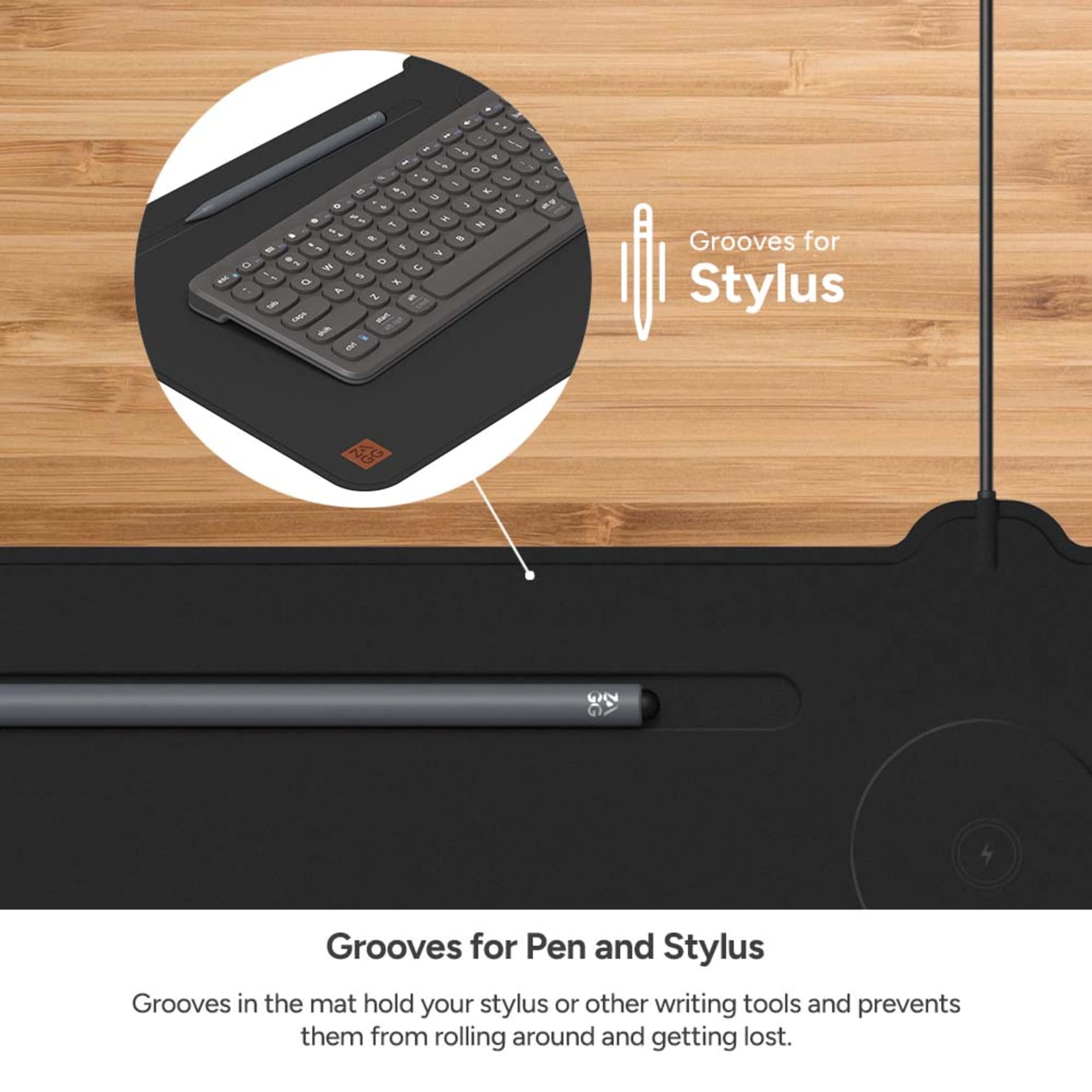 Zagg Desk Mat with Wireless Charging 64