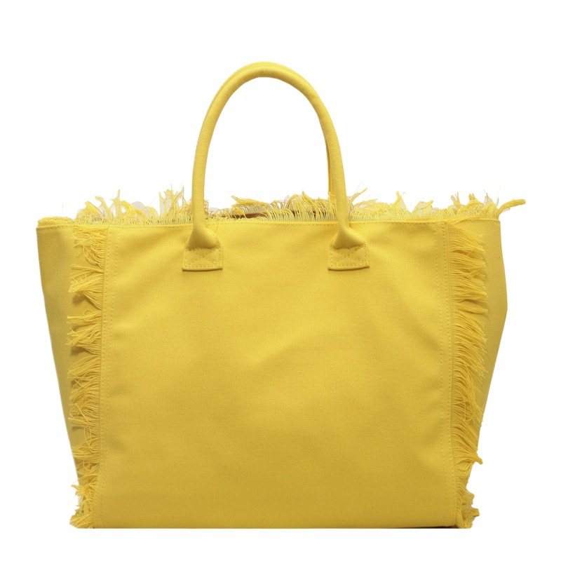 Premium Canvas Tote With Fringes 5