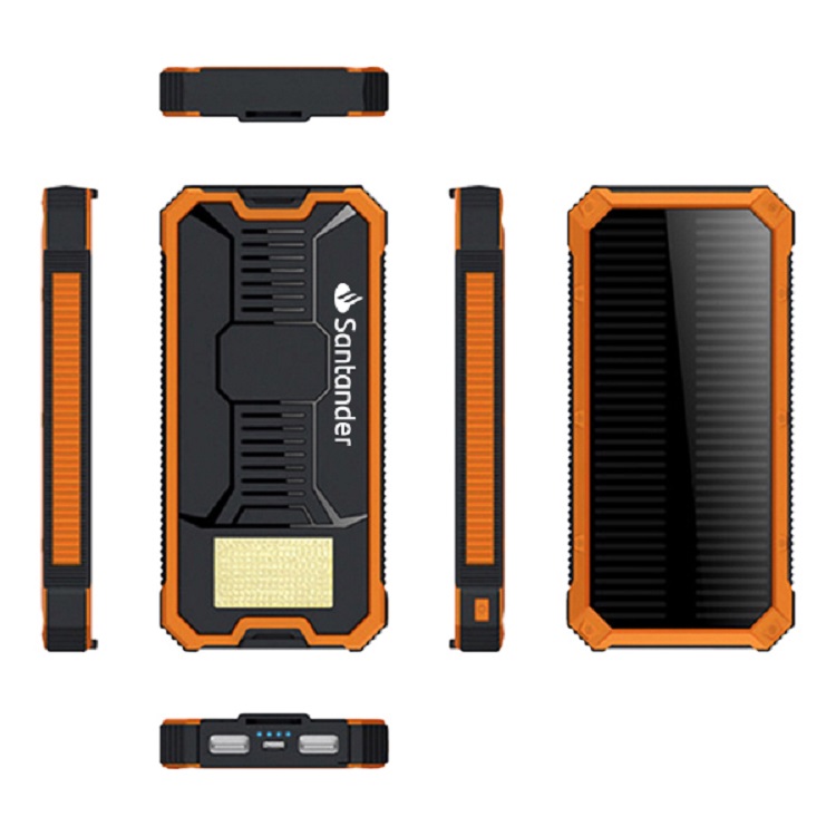 8000mAh Solar Power Bank W/Torch 18