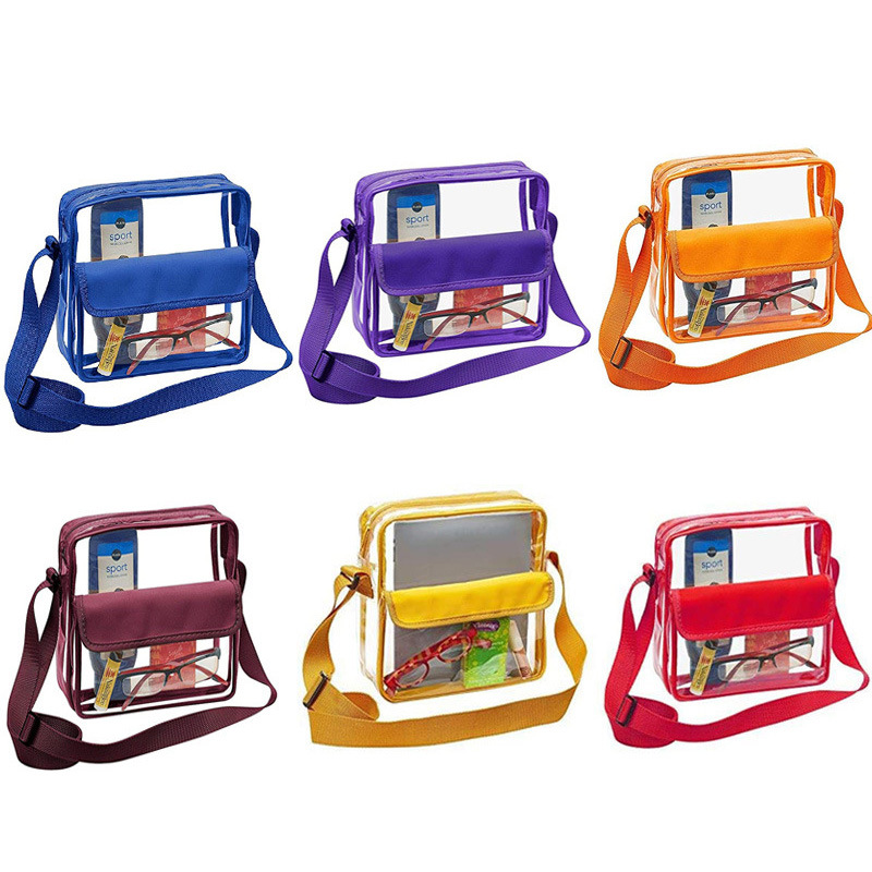 Clear PVC Stadium Crossbody Zipper Bag 2