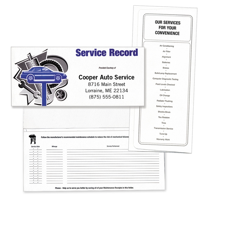 Auto Maintenance Document Folder 2