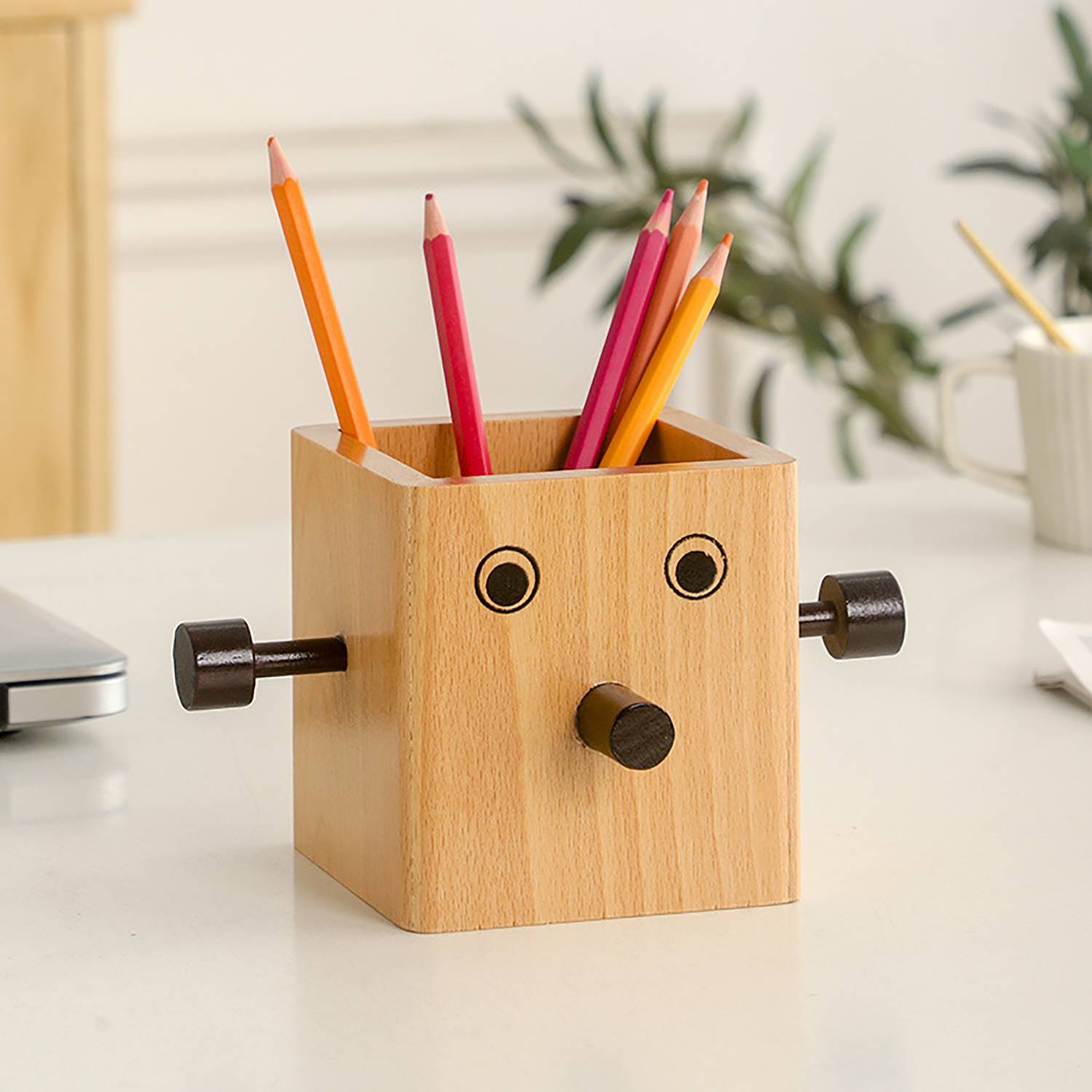 Multi Functional Wooden Desk Organizer 5