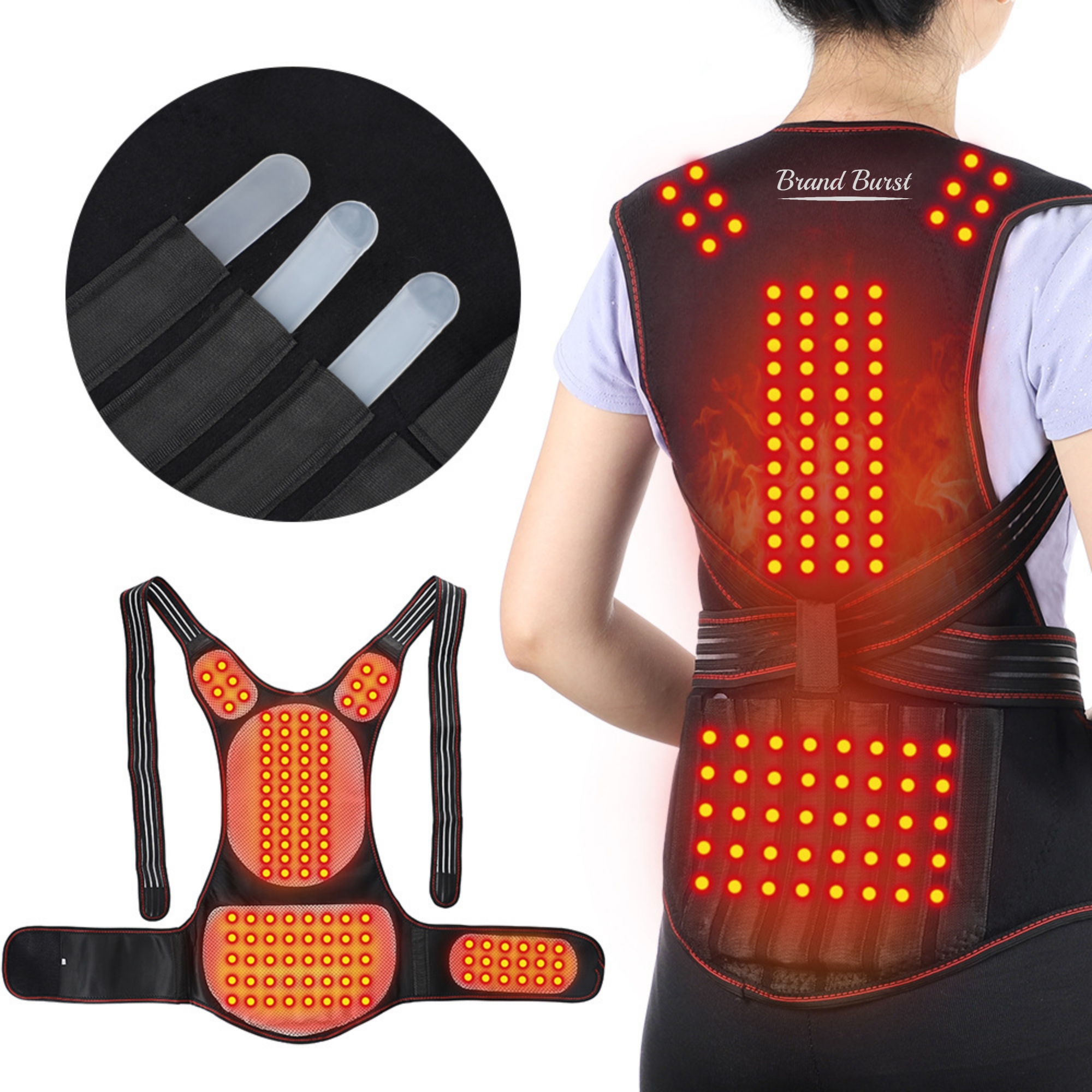Self-Heating Physical Therapy Back Brace